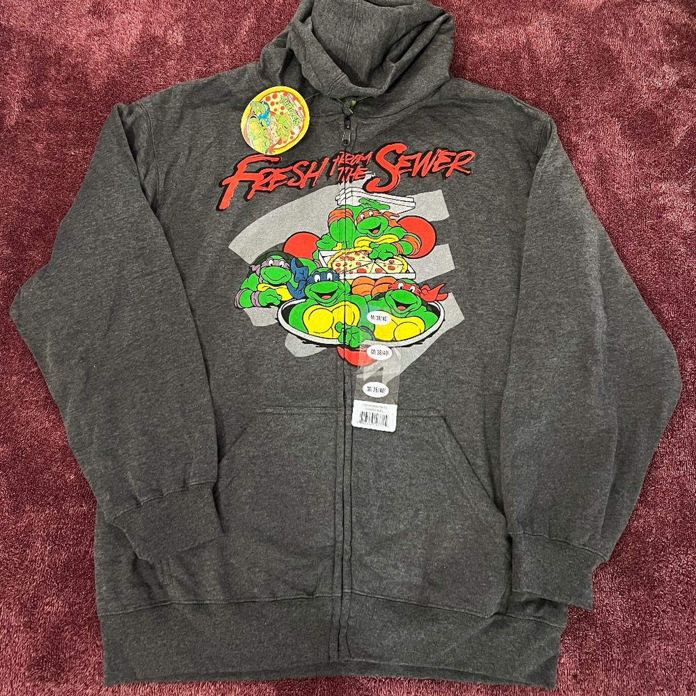 teenage mutant ninja turtles ZIP UP hoodie Size M